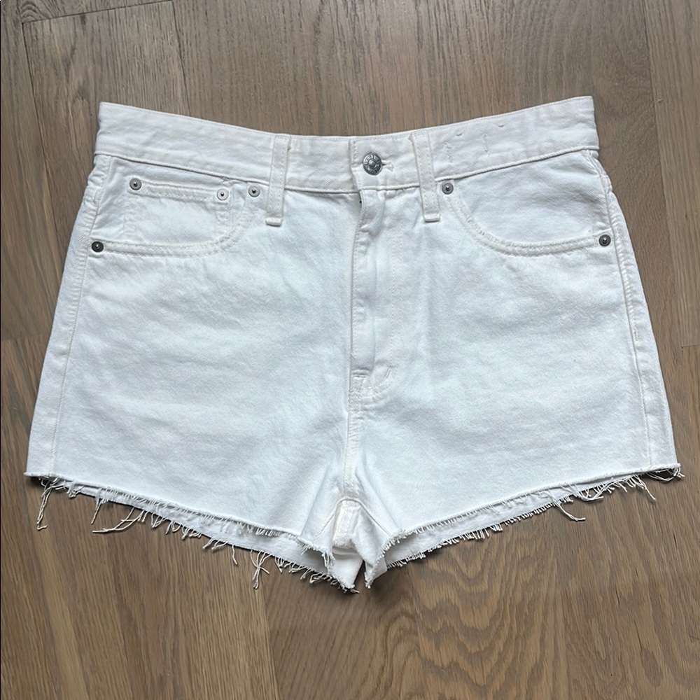 Madewell White Denim Jean Shorts - Picture 2 of 4